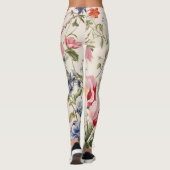  bloemmotief in zachte kleuren leggings (Achterkant)