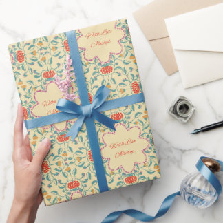 Bloemmotief Inpakpapier Met Liefde Altijd