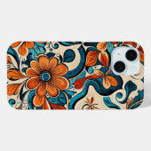 bloemmotief iPhone 15 Hoesje (Achterkant (horizontaal))