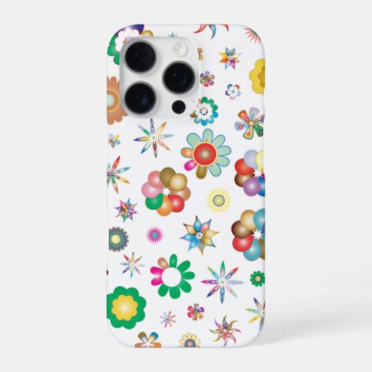Bloemmotief iPhone Hoesje (Achterkant)