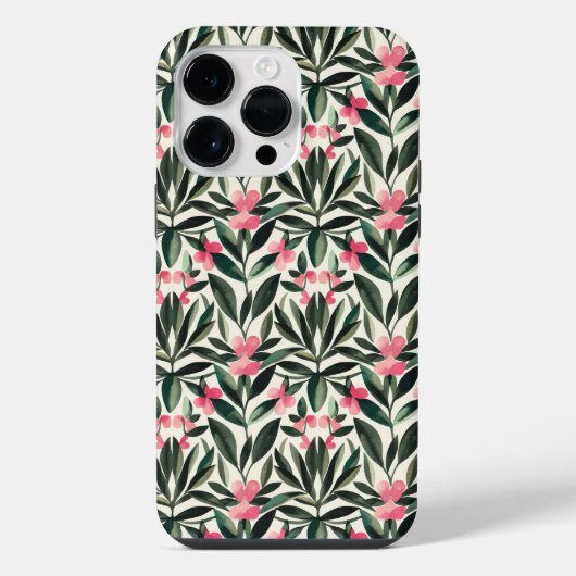 Bloemmotief iPhone Hoesje (Achterkant)