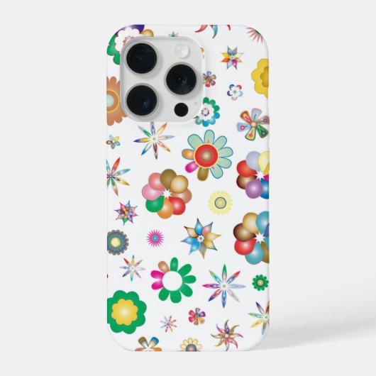 Bloemmotief iPhone Hoesje (Achterkant)