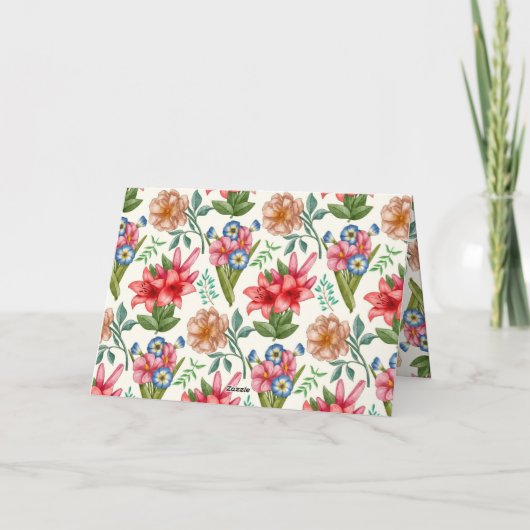 Bloemmotief Kaart (Achterkant)