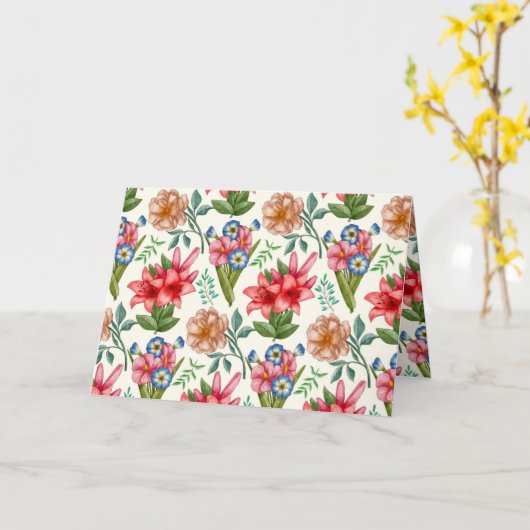 Bloemmotief Kaart (Gele Bloem)