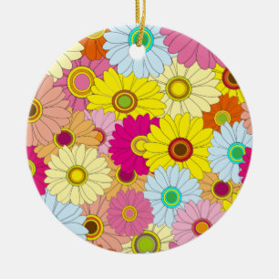 bloemmotief keramisch ornament