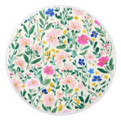Bloemmotief Keramische Knop (Voorkant)