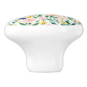 Bloemmotief Keramische Knop (Zijkant)