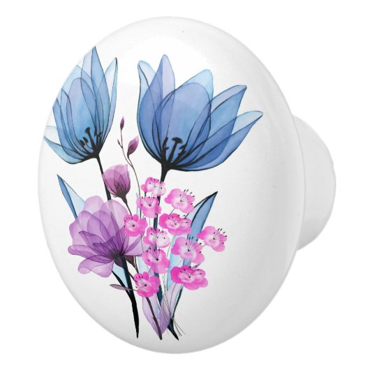 Bloemmotief Keramische Knop (Rechts)