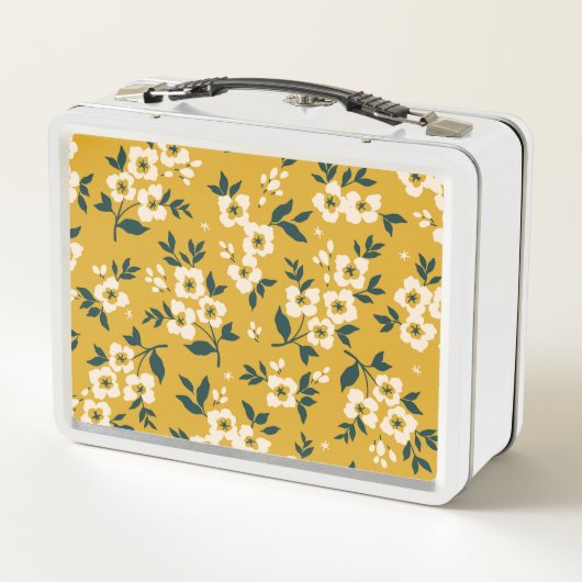  bloemmotief, kleine witte bloemetjes. (Achterkant)