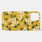  bloemmotief, kleine witte bloemetjes. Case-Mate iPhone case (Achterkant (horizontaal))