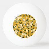 bloemmotief, kleine witte bloemetjes. pingpongbal (Achterkant)