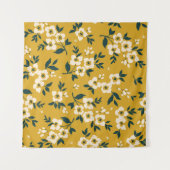  bloemmotief, kleine witte bloemetjes. wandkleed (Voorkant (horizontaal))