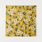  bloemmotief, kleine witte bloemetjes. wandkleed (Voorkant)