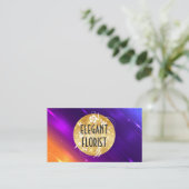 bloemmotief | Kleurrijke gradiëntachtergrond Visitekaartje (Staand voorkant)