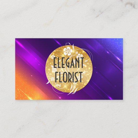 bloemmotief | Kleurrijke gradiëntachtergrond Visitekaartje (Voorkant)