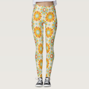 bloemmotief kleurrijke wilde bloemen abstract leggings