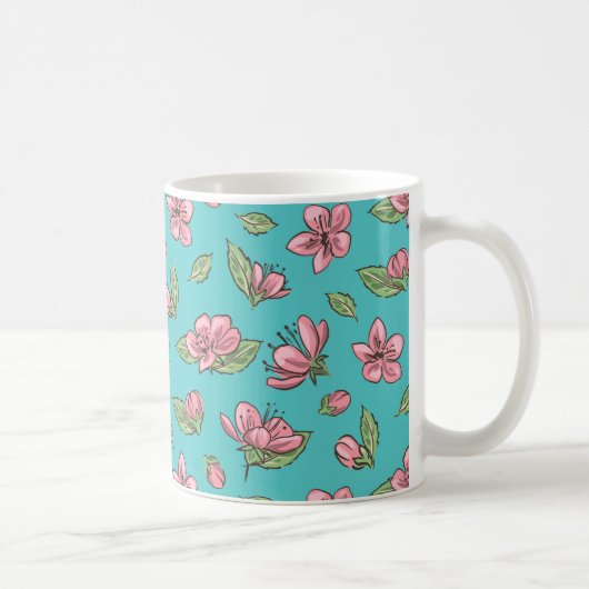 Bloemmotief Koffiemok (Rechts)