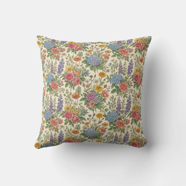 Bloemmotief Kussen (Achterkant)