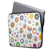 Bloemmotief Laptop Sleeve (Voorkant Links)