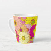 bloemmotief latte mok (Linkerhoek)