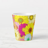 bloemmotief latte mok (Voorkant)