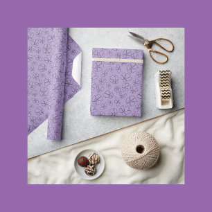 Bloemmotief lavendel cadeaupapier