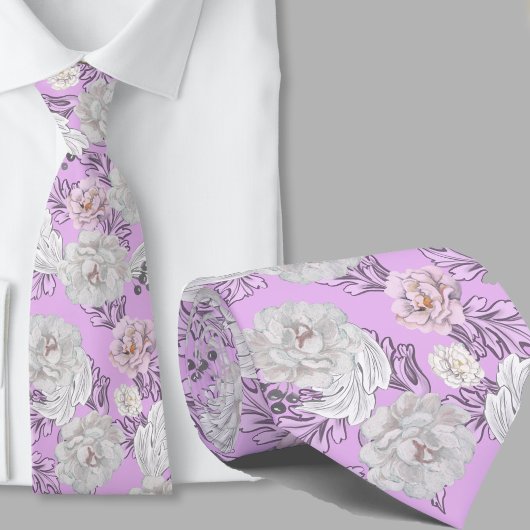 Bloemmotief Lavendel Grote Bloemen Das