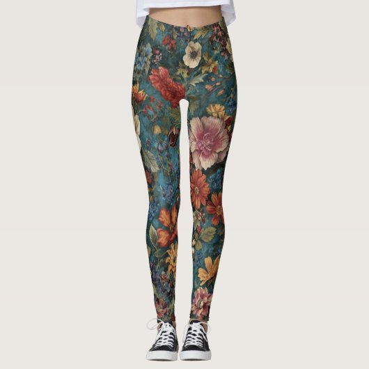 Bloemmotief leggings (Voorkant)