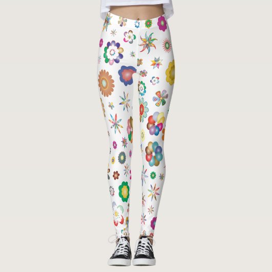 Bloemmotief Leggings (Voorkant)