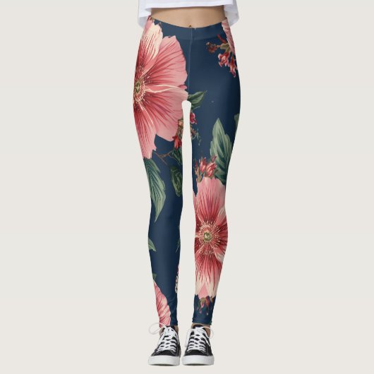 Bloemmotief  leggings (Voorkant)