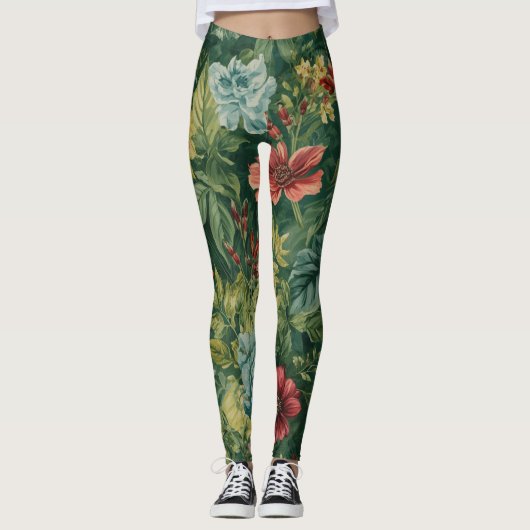 Bloemmotief  leggings (Voorkant)