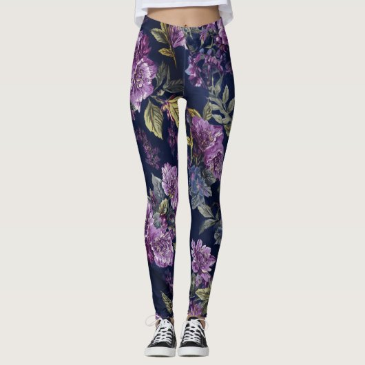 Bloemmotief  leggings (Voorkant)