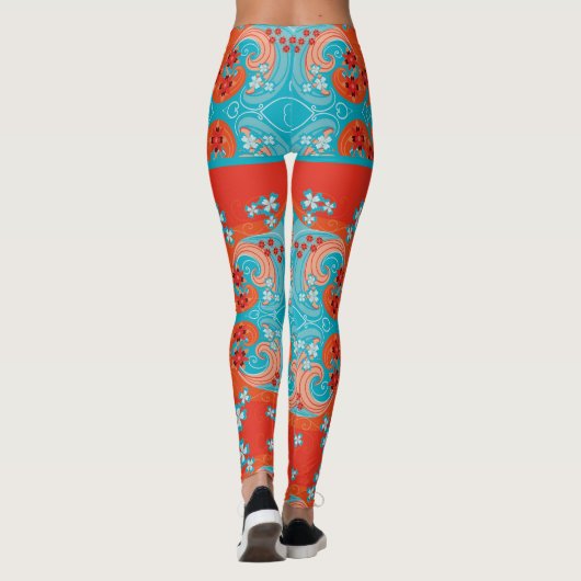 bloemmotief leggings (Achterkant)