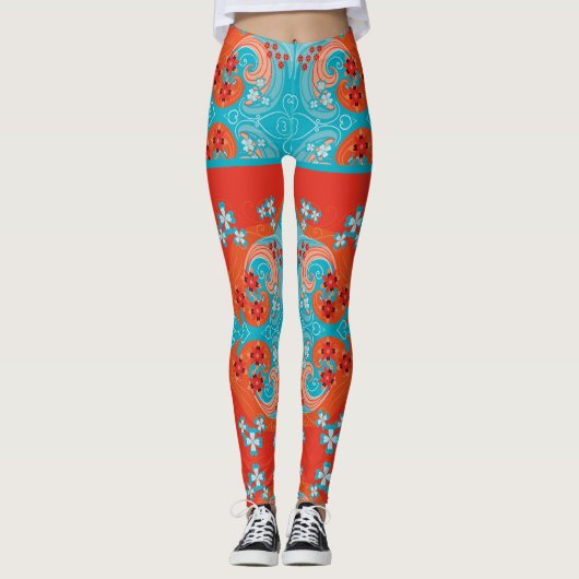 bloemmotief leggings (Voorkant)