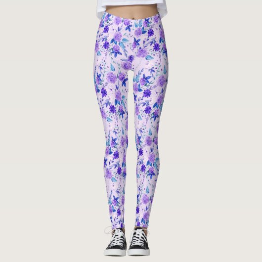 Bloemmotief leggings (Voorkant)