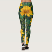 Bloemmotief leggings (Achterkant)