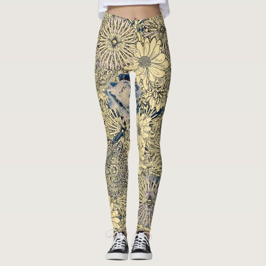 Bloemmotief leggings (Voorkant)