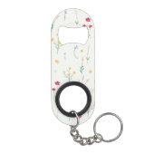Bloemmotief Lente Bloemen Mini Flessenopener (Achterkant)