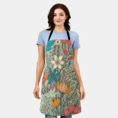 Bloemmotief lente schort (Gedragen)