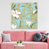 Bloemmotief magnolia op canvas print (Insitu (Woonkamer))
