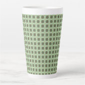 Bloemmotief Mandala Patroon Latte Mok (Voorkant)