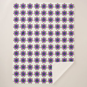 Bloemmotief Mandala Patroon Sherpa Deken