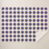 Bloemmotief Mandala Patroon Sherpa Deken (Voorkant (horizontaal))