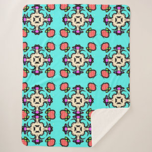 Bloemmotief Mandala Patroon Sherpa Deken