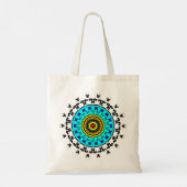 Bloemmotief Mandala Patroon Tote Bag (Achterkant)