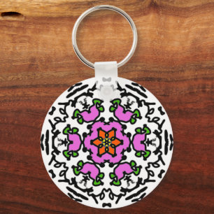 Bloemmotief Mandala Sleutelhanger