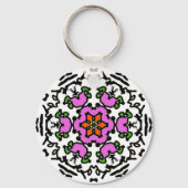 Bloemmotief Mandala Sleutelhanger (Achterkant)