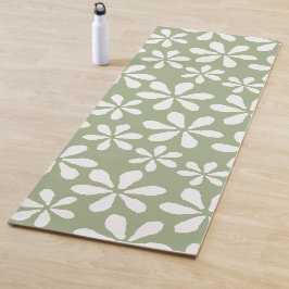 Bloemmotief Meisjesachtig Salie Groen Botanische B Yogamat