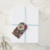  bloemmotief met aangepaste naam cadeaulabel (Met Touw)