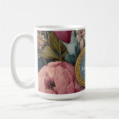bloemmotief met aangepaste naam koffiemok (Links)